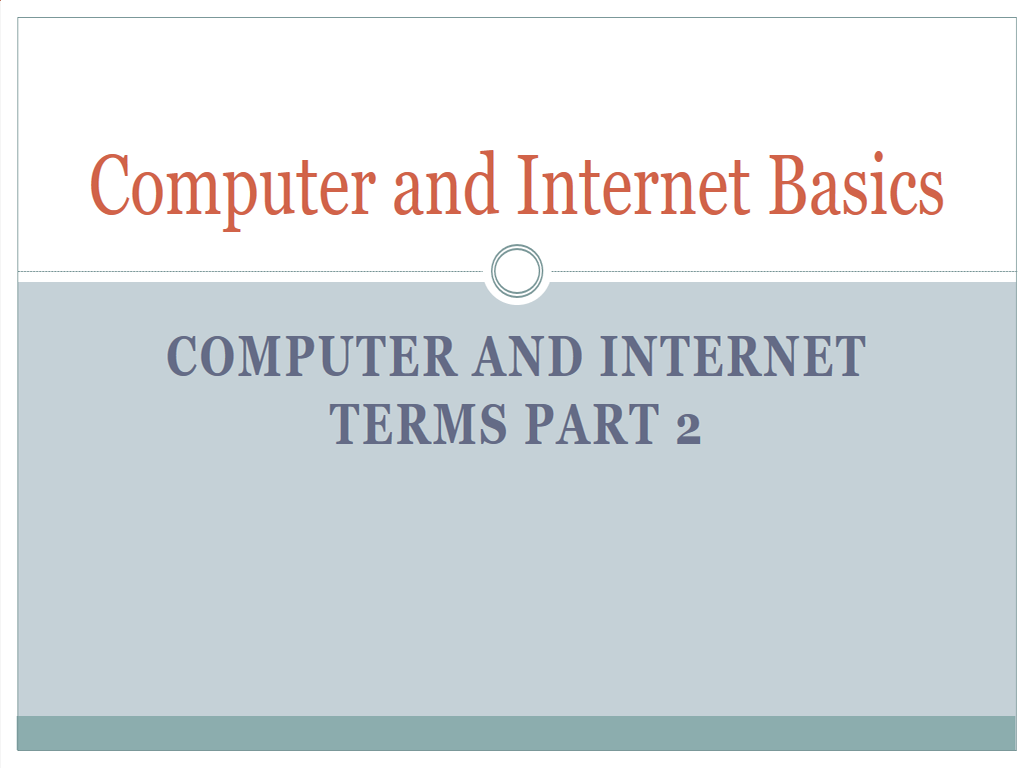 Computer and Internet Terms part 2